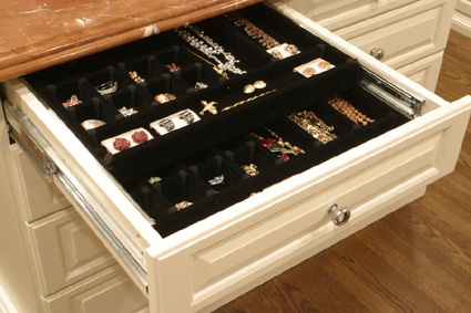 Velvet Jewelry with Sliding Tray